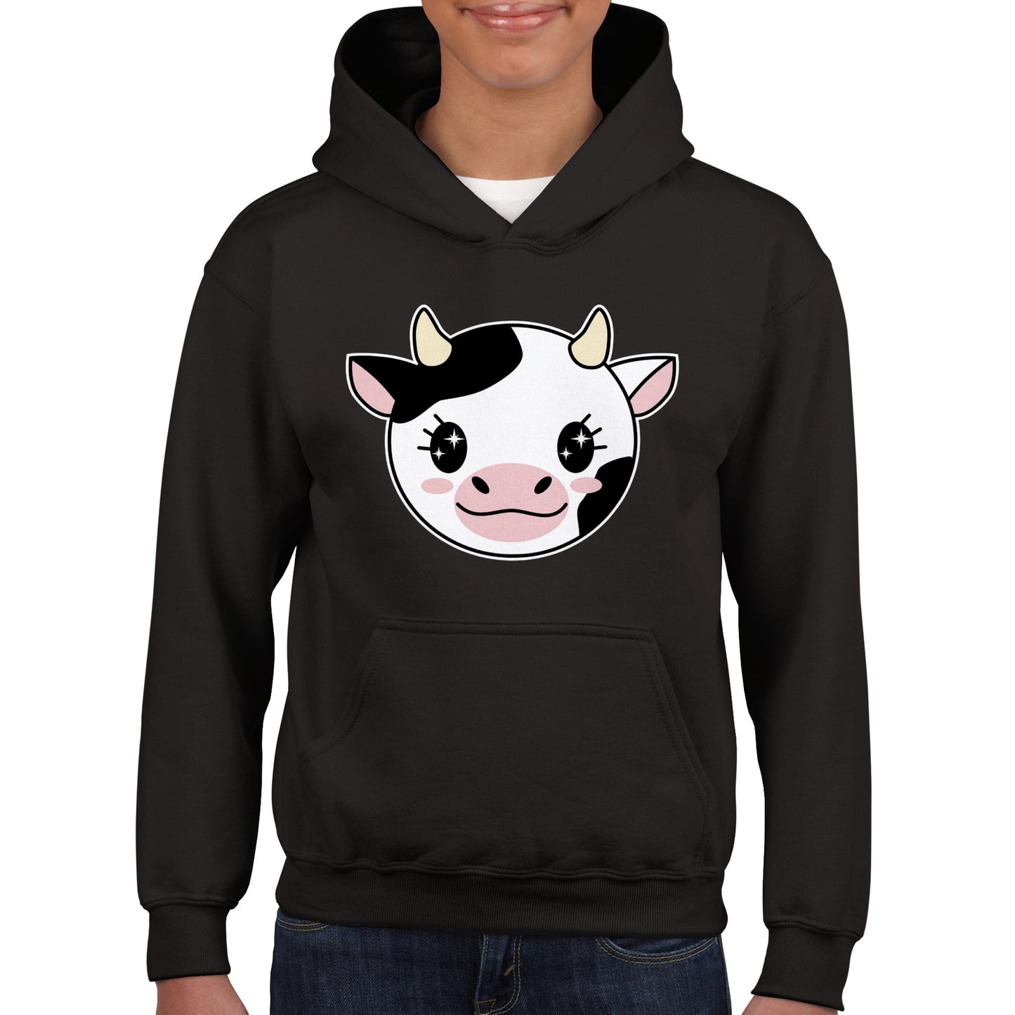 Cow Pullover Hoodie Girls