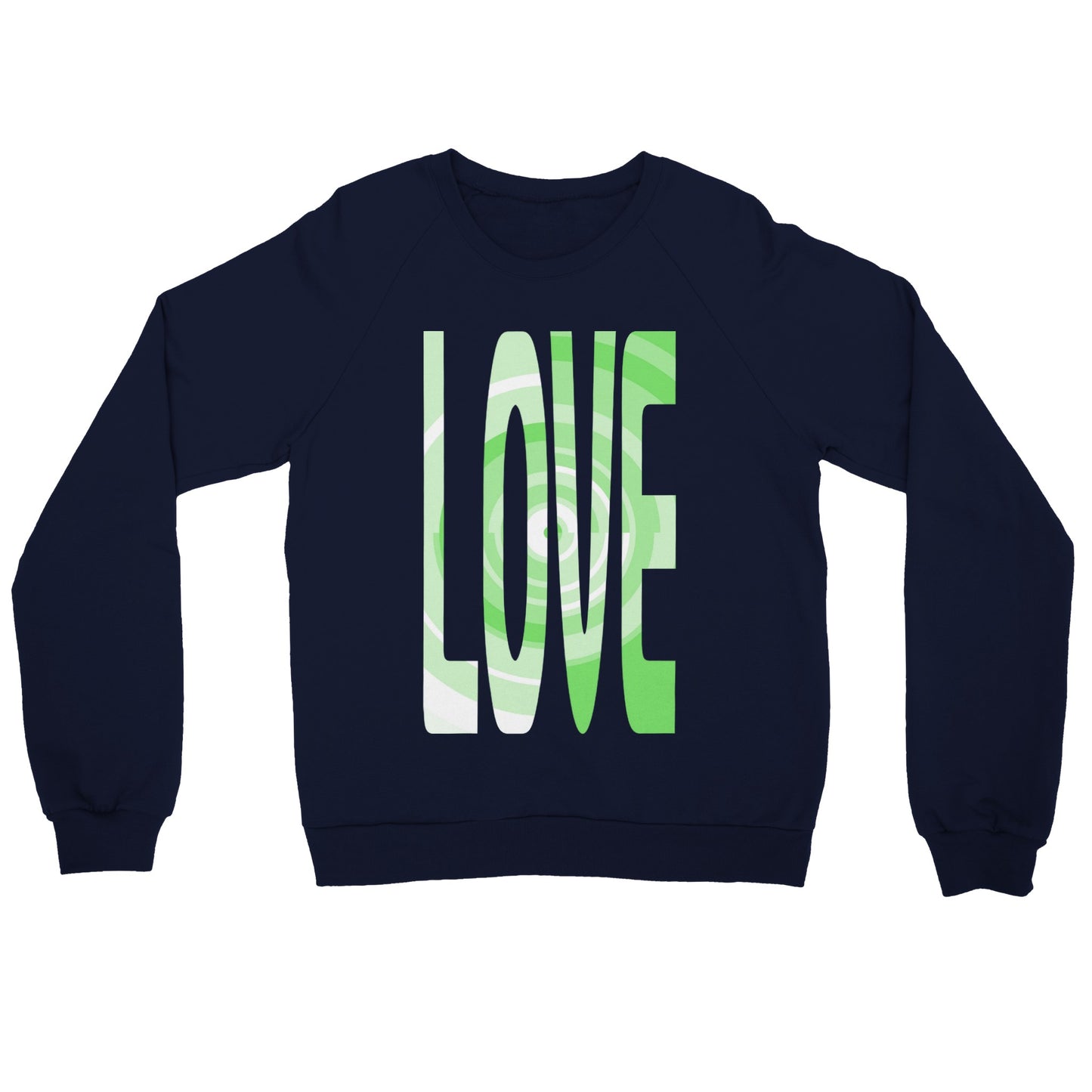 Dimensional Love Green Sweatshirt Women's